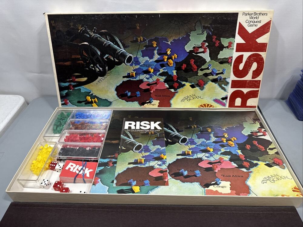 Parker Brothers Risk Strategy Board Game Complete Vintage 1975